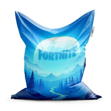 Classic babzsák Fortnite kék völgy holddal - gyerek, kék