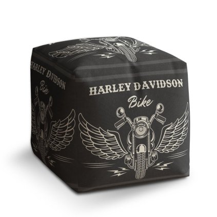 Cube zsámoly Harley-Davidson szárnyakkal, fekete