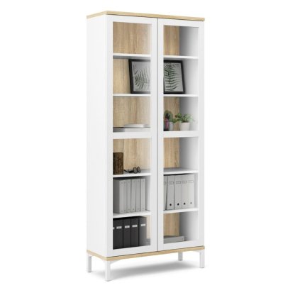 Atrei vitrin, fehér / sonoma tölgy