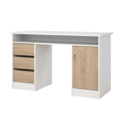 Felix V íróasztal, fehér / jackson hikorifa