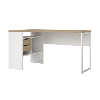 Felix Corner íróasztal, fehér / sonoma tölgy