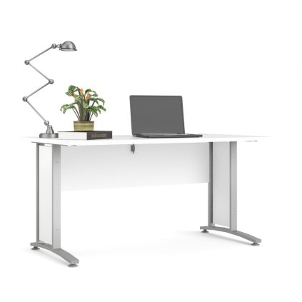 Modulo íróasztal 150 x 80 cm, fehér / szürke