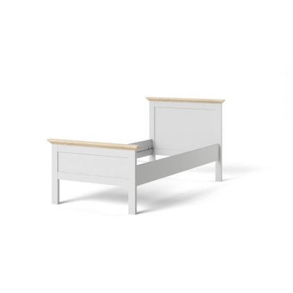 Provence ágy 90 x 200 cm, fehér / sonoma tölgy