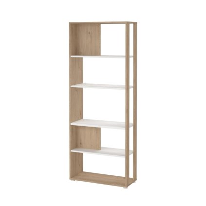 Sigal V könyvszekrény, jackson hikorifa / fehér