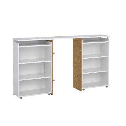 Simplicity II tárolós ágyfejvég 145 cm, fehér fényes