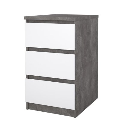 Simplicity komód 40 x 50 x 70 cm, szürke / fehér fényes