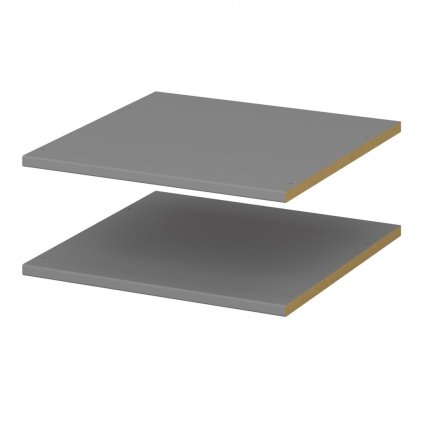 Tuan polc keskeny szekrényhez, 2 db, szürke