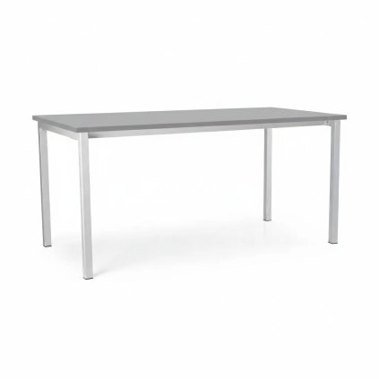 Univerzális asztal fém lábakkal 160 x 80 cm, világos szürke