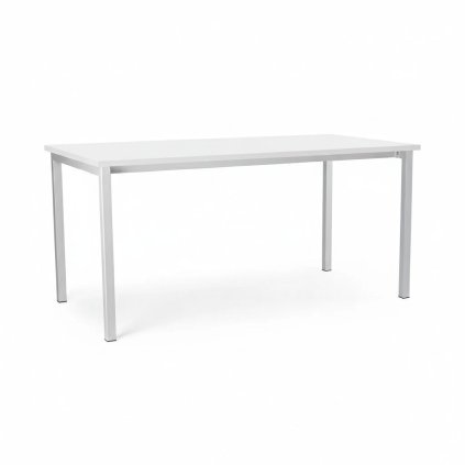 Univerzális asztal fém lábakkal 160 x 80 cm, fehér