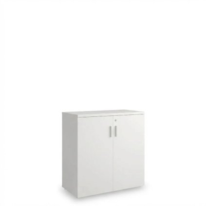 SimpleOffice alacsony szekrény 80 x 40 x 80 cm, fehér