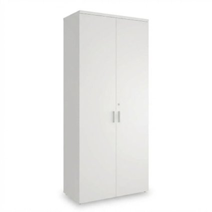 SimpleOffice magas szekrény 80 x 40 x 180 cm, fehér