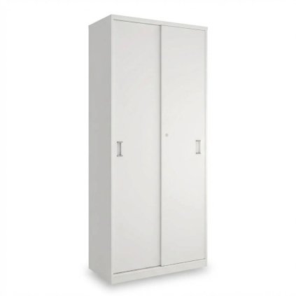 SimpleOffice magas szekrény 80 x 40 x 180 cm, fehér