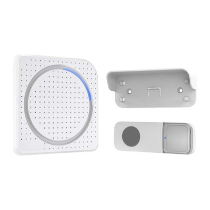 Vezeték nélküli elemes csengő 1L68, 200m, learning code, fehér