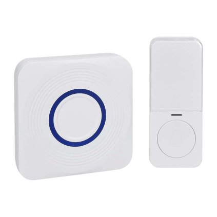 Vezeték nélküli csengő elemes / USB 1L73, 200m, learning code, fehér