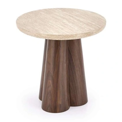 Keramia S dohányzóasztal, kő / dió