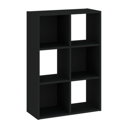 Sinde polcrendszer 2x3, fekete
