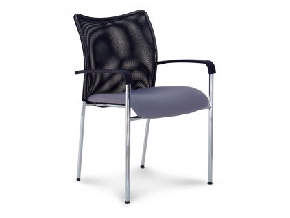 Konferenční židle John, šedá / černá