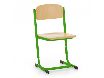 Školní židle Denis, nastavitelná - vel. 5-7, světle zelená - ral 6018