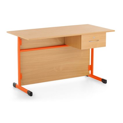 Učitelská katedra s 1 šuplíkem, oranžová - ral 2004