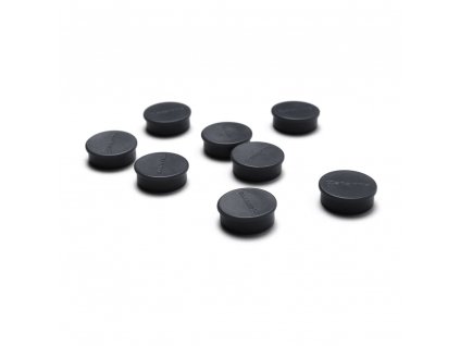 Set magnetů průměr 20 mm, 8 ks, černá