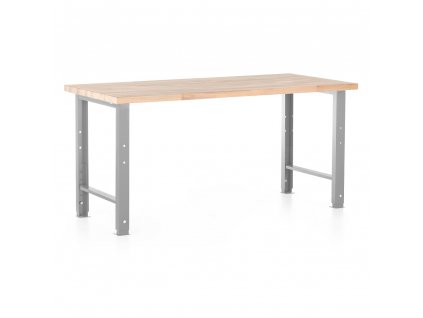Výškově nastavitelný dílenský stůl 170 x 80 cm, šedá - ral 7038