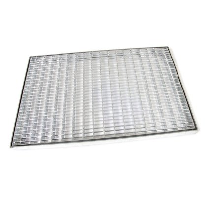 Kovová rohož Grid 40 x 60 x 3,3 cm, stříbrná