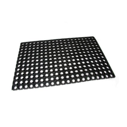 Gumová čisticí rohož Honeycomb 50 x 80 x 2,2 cm, černá