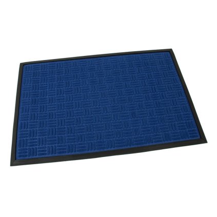 Textilní čisticí rohož Criss Cross 60 x 90 x 0,8 cm, modrá