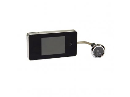 Digitální dveřní kukátko s kamerou, chrom
