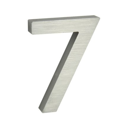 Domovní číslo "7", RN.100LV, broušené, stříbrná