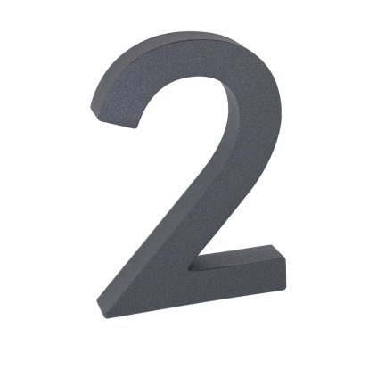 Domovní číslo "2", RN.100LV, strukturované, antracit
