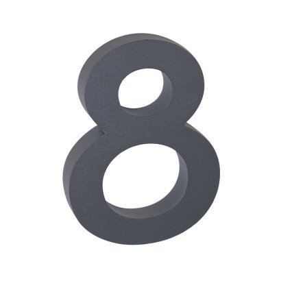 Domovní číslo "8", RN.100LV, strukturované, antracit