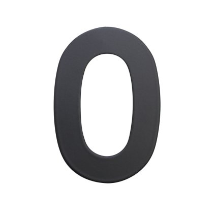 Domovní číslo "0", RN.75L, černá