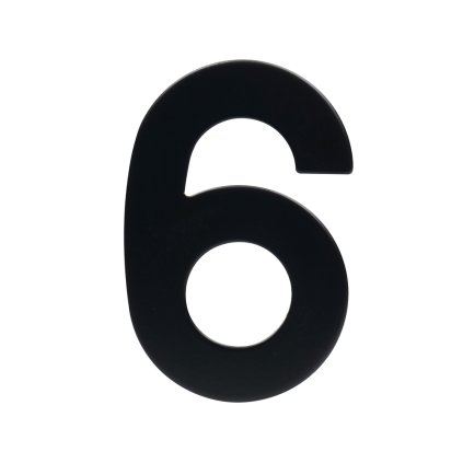 Domovní číslo "6", RN.95L, černá