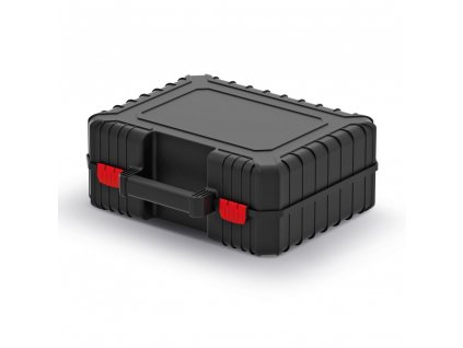 Kufr na nářadí 38,4 × 33,5 × 14,4 cm, s páskami, černá