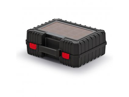 Kufr na nářadí 38,4 × 33,5 × 14,4 cm, s krabičkami, černá