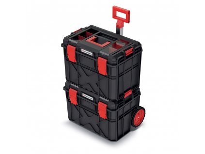 Sada kufrů A s kolečky, 54,6 × 38 × 78,5 cm, černá