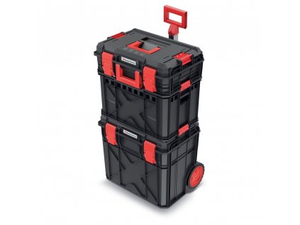 Sada kufrů A s kolečky, 54,6 × 38 × 97 cm, černá