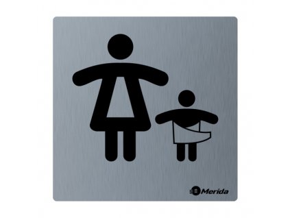 Piktogram Merida Stella - WC matky s dětmi, matný nerez