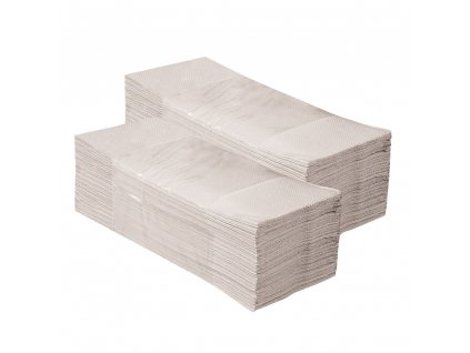 Skládané papírové ručníky - 5000 ks, světle šedá