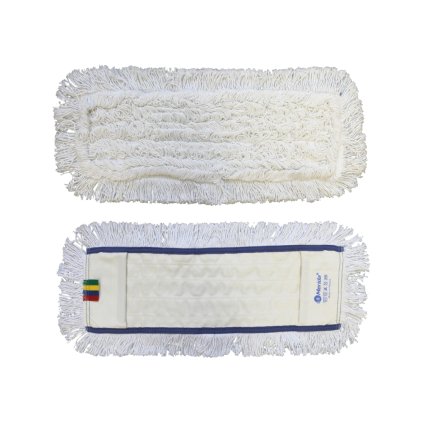 Mop s kapsami Optimum, 50 cm - bavlna, bílá