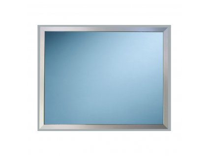 Zrcadlo v kovovém rámu (mat), 60 × 40 cm, stříbrná