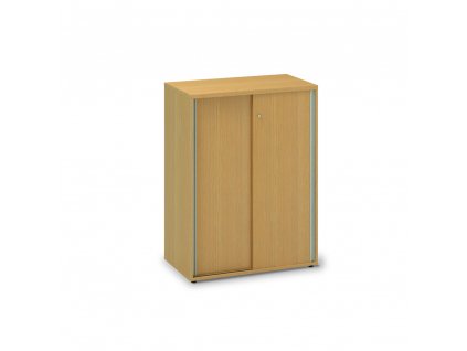 Střední skříň s posuvnými dveřmi ProOffice 80 x 45 x 106,3 cm, buk