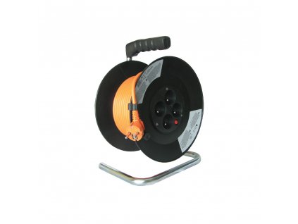 Prodlužovací kabel na bubnu 4Z - 50m, oranžová