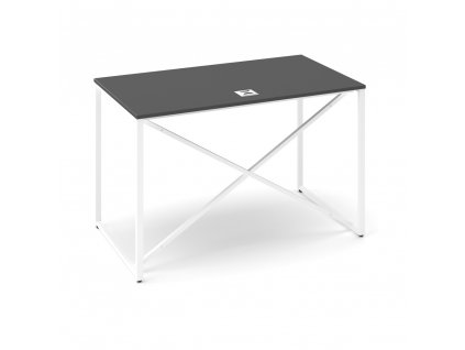 Stůl ProX 118 x 67 cm, s krytkou, grafit / bílá