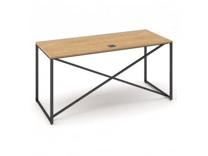 Stůl ProX 158 x 67 cm, s krytkou, dub hamilton / grafit