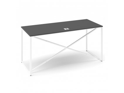 Stůl ProX 158 x 67 cm, s krytkou, grafit / bílá