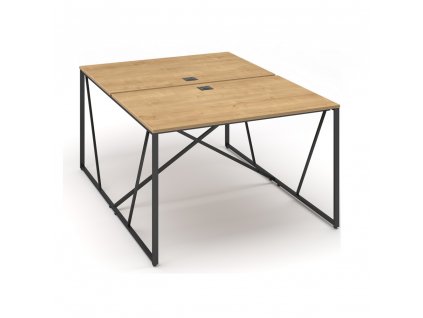 Stůl ProX 118 x 163 cm, s krytkou, dub hamilton / grafit