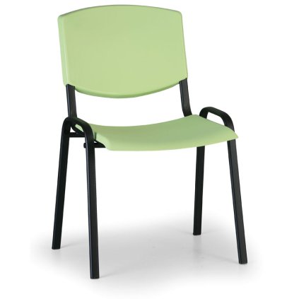 Konferenční židle Design - černé nohy, zelená