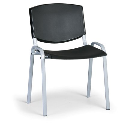 Konferenční židle Design - šedé nohy, černá
